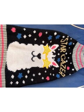 Vibrant Life Star Llama Dog Sweater Small